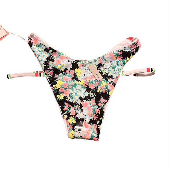 NWT MAAJI Pinstripe Hailey Double Layer Bikini Bottom  size S - Picture 7 of 9